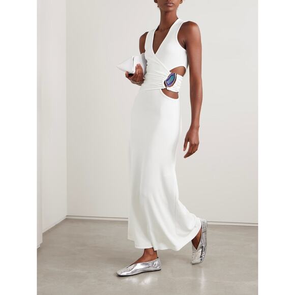 Christopher Esber Moodstone Embellished Cutout Stretchjersey Maxi Dress - US 4 - Picture 2 of 4